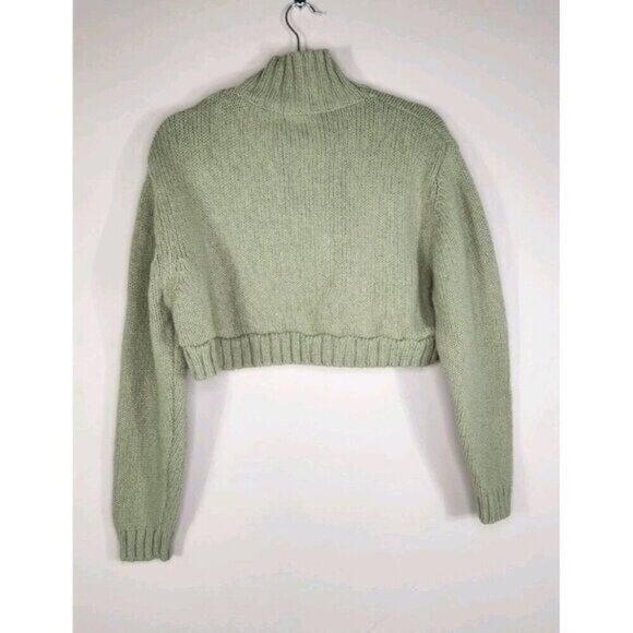 Woolrich Turtleneck Tweed Cropped Sweater Size S/M - Picture 5 of 8